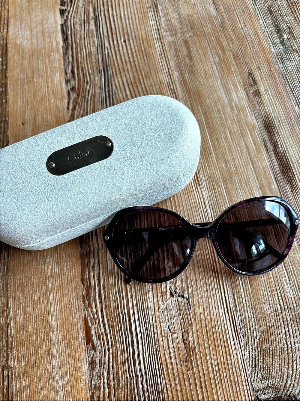 Chloé Women's Round Sunglasses in Purple & Black